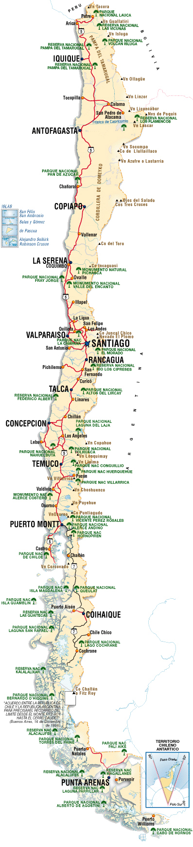 Map of Chile