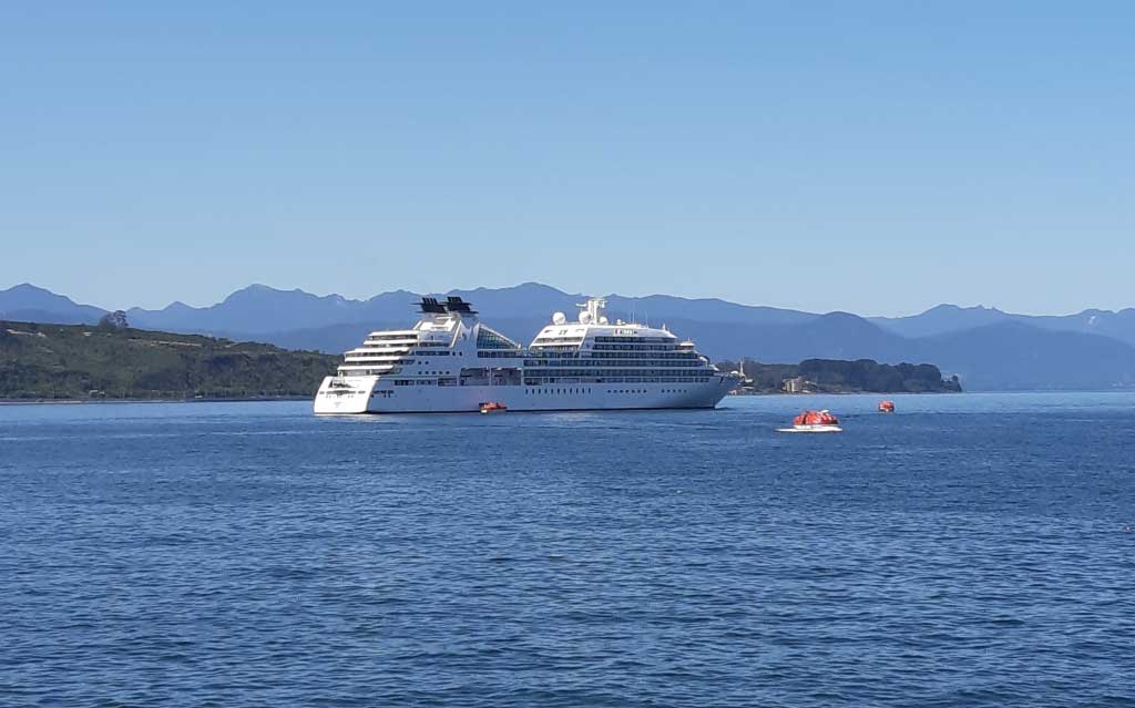 Cruise ship in Puerto Montt. Pre- and Post-Cruise Shore Excursions