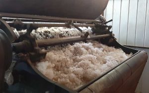 Alpaca yarn-making process