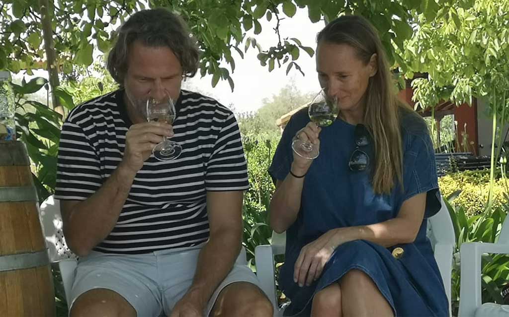 Wine tasting at Viña Aquitania