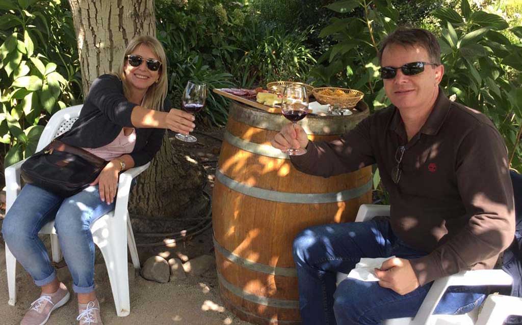 Wine tasting at Aquitania Vineyard