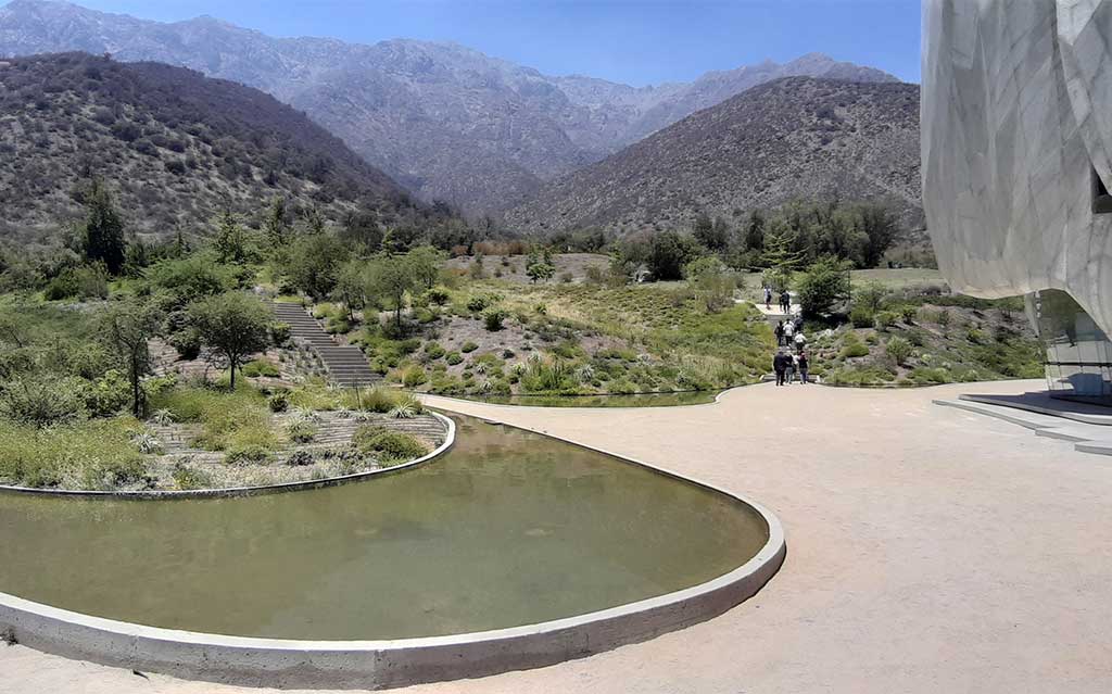 Gardens at Baha'i Temple, Santiago, Chile