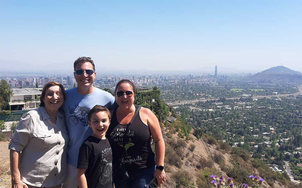 View of Santiago from Baha'i Temple, Santiago, Chile