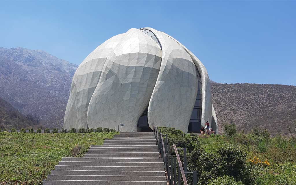 Baha'i Temple in the foothills of the Andes Mountains