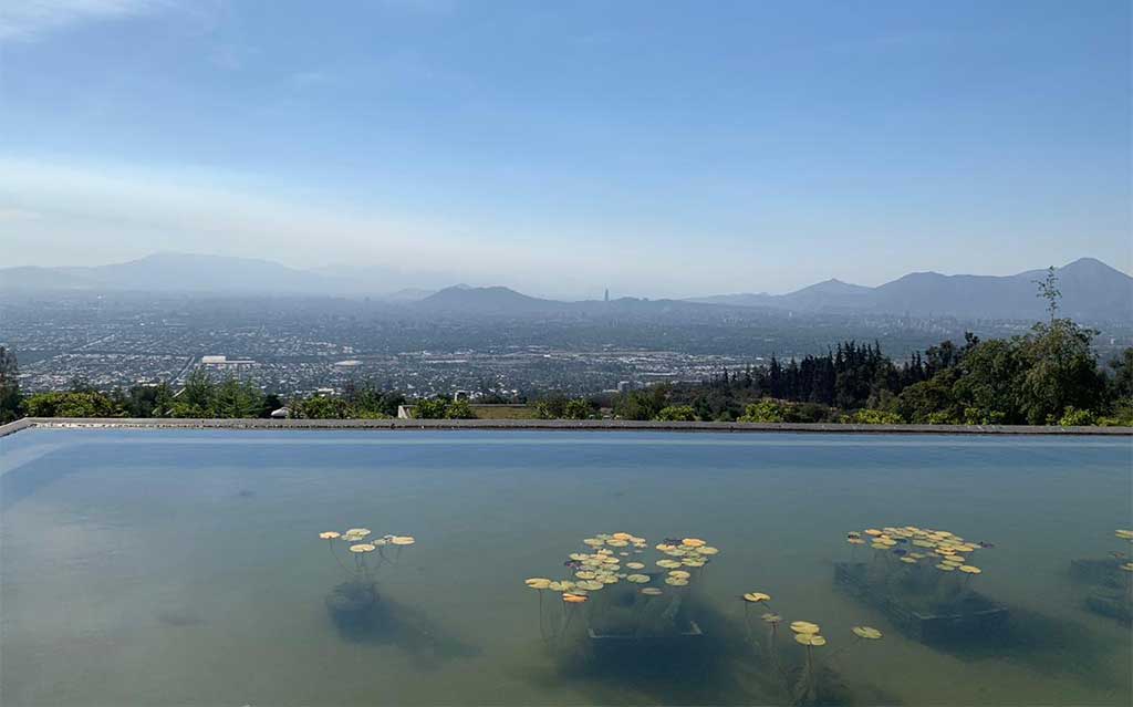Reflecting Pool at Baha'i Temple, Santiago, Chile