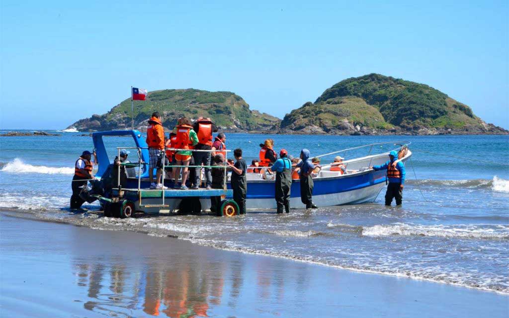 Boat ride to Puñihuil Penguin Colony on Chiloe Island