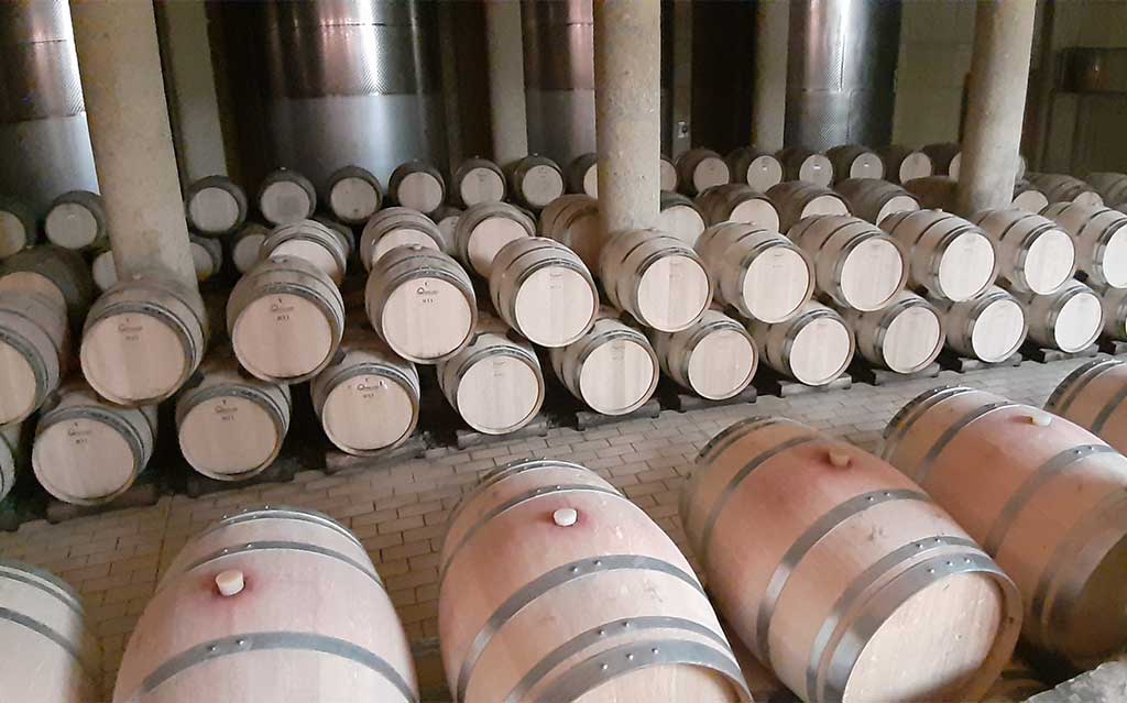 Wine cellar at Haras de Pirque Vineyard in the Maipo Valley