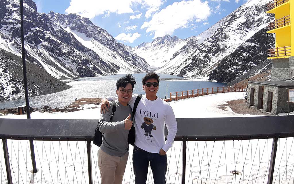 Beautiful sunny winter day at the Inca Lagoon