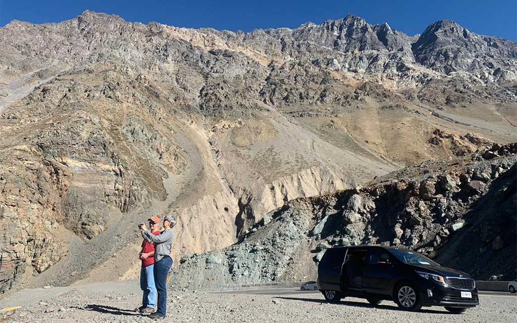 Guests enjoying the views of the Andes looking for condors