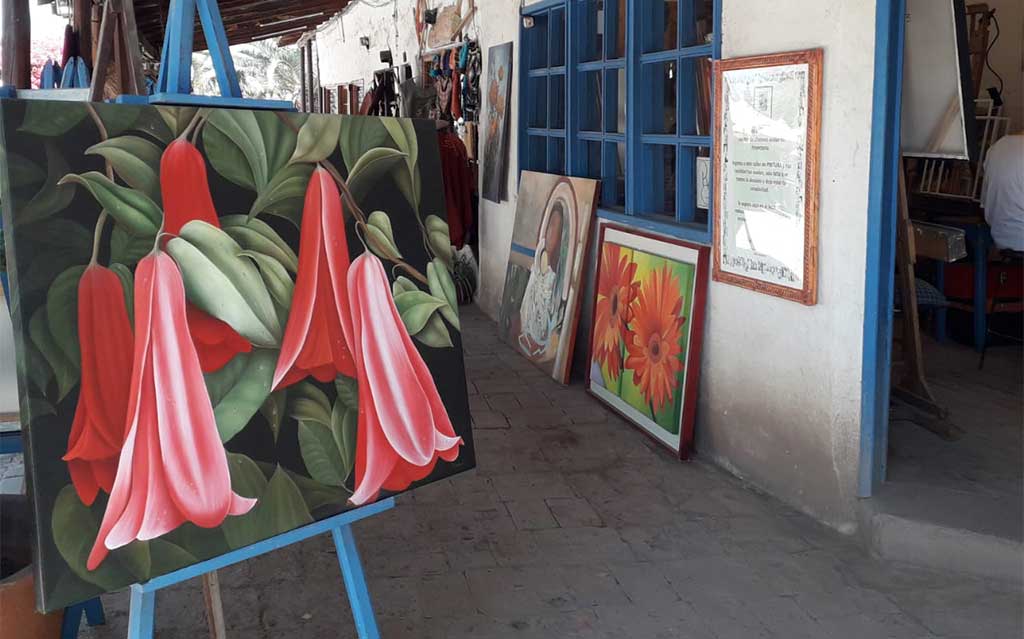 Paintings at El Pueblito de los Dominicos Artisan Village, Santiago, Chile