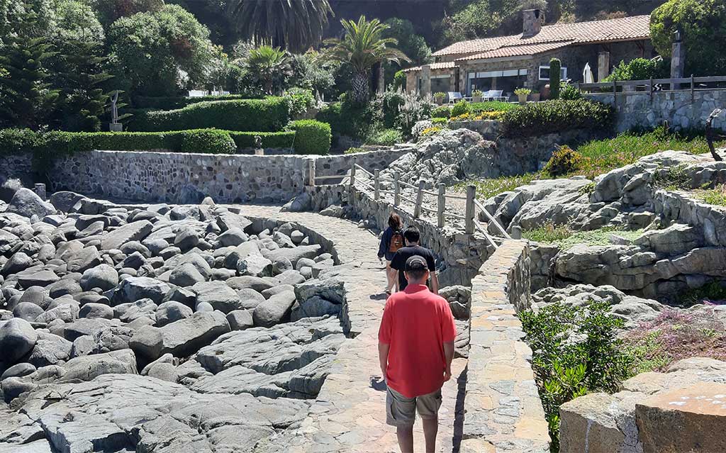 Walking stone path in Cachagua
