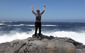 Happy guest at Playa Las Cujas, Cachagua