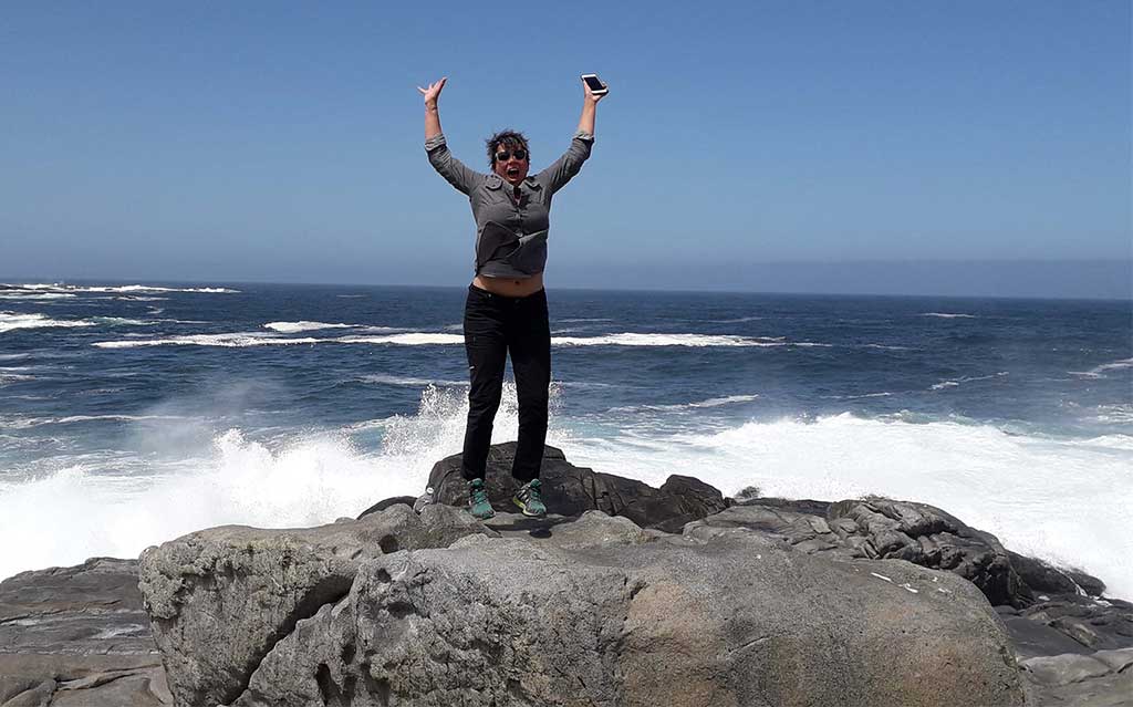 Happy guest at Playa Las Cujas, Cachagua