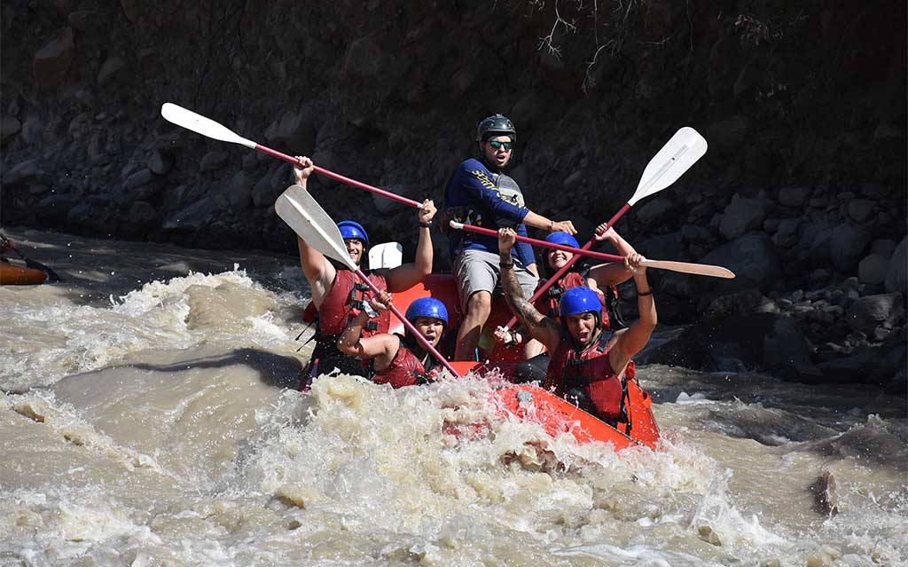 Exciting rapids on the Maipo River