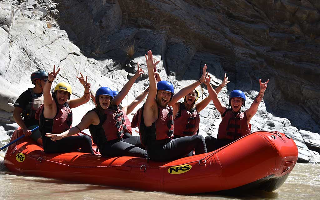 Fun time rafting on the Maipo River