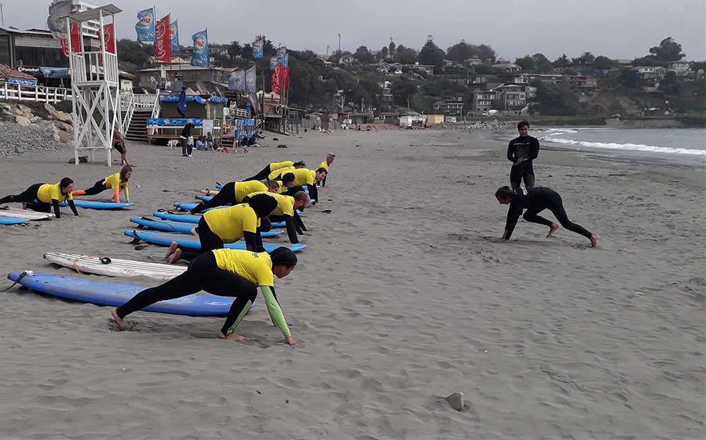 Warm up exercises before freestyle surfing