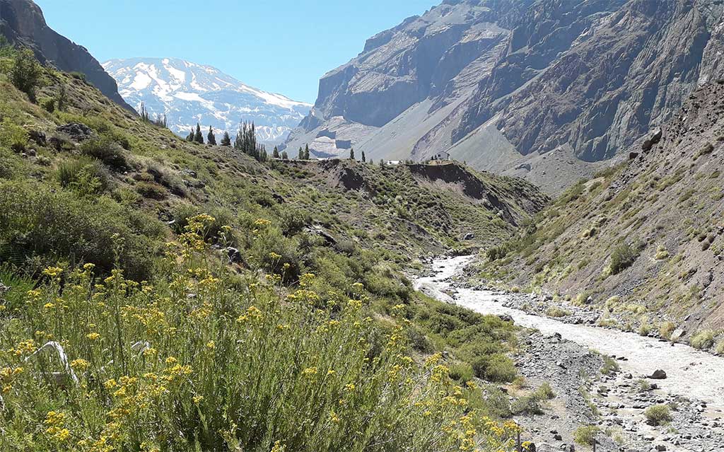 View of San Jose Volcano in the Cajon del Maipo