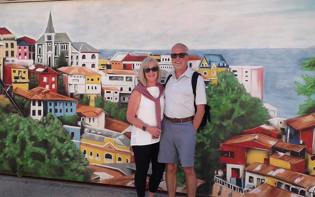 Mural of Valparaiso on Cerro Concepcion, Valparaiso