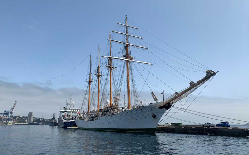 Esmeralda Tall Ship in Valparaiso