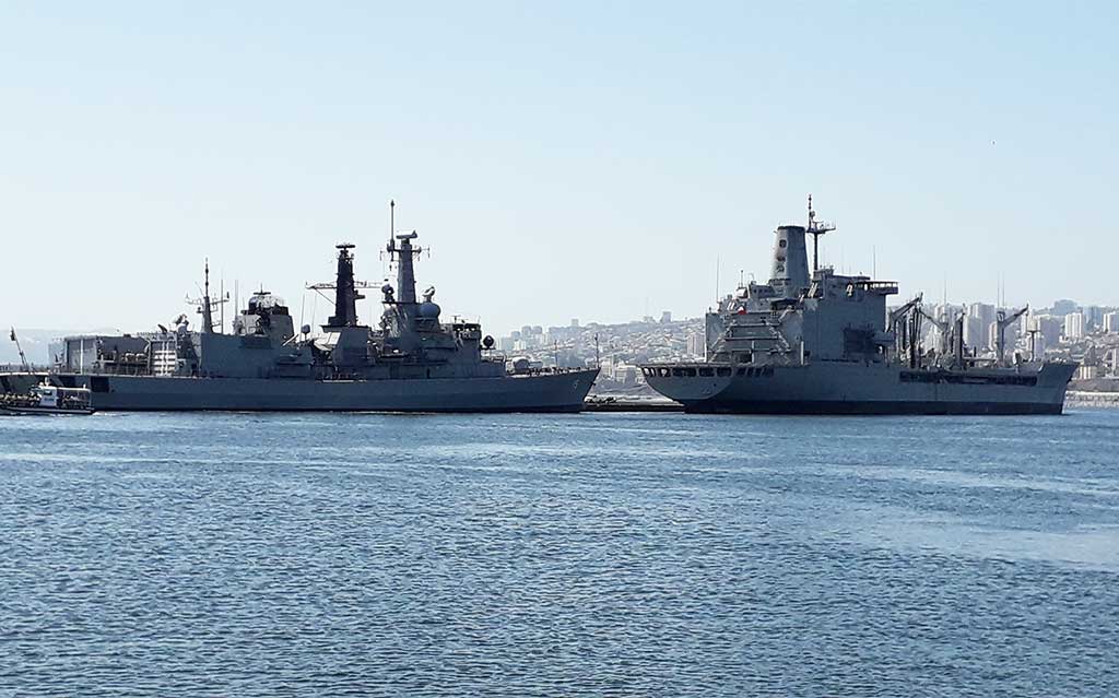 Navy ships in Valparaiso Harbor
