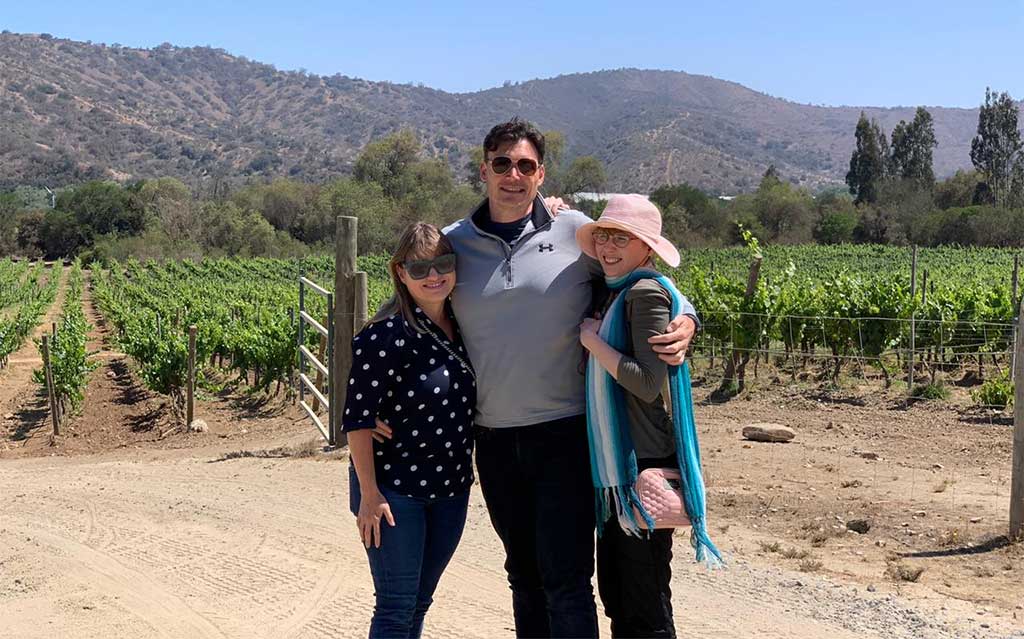 Guests on our Casablanca Valley Wine Tour at Matetic Vineyard