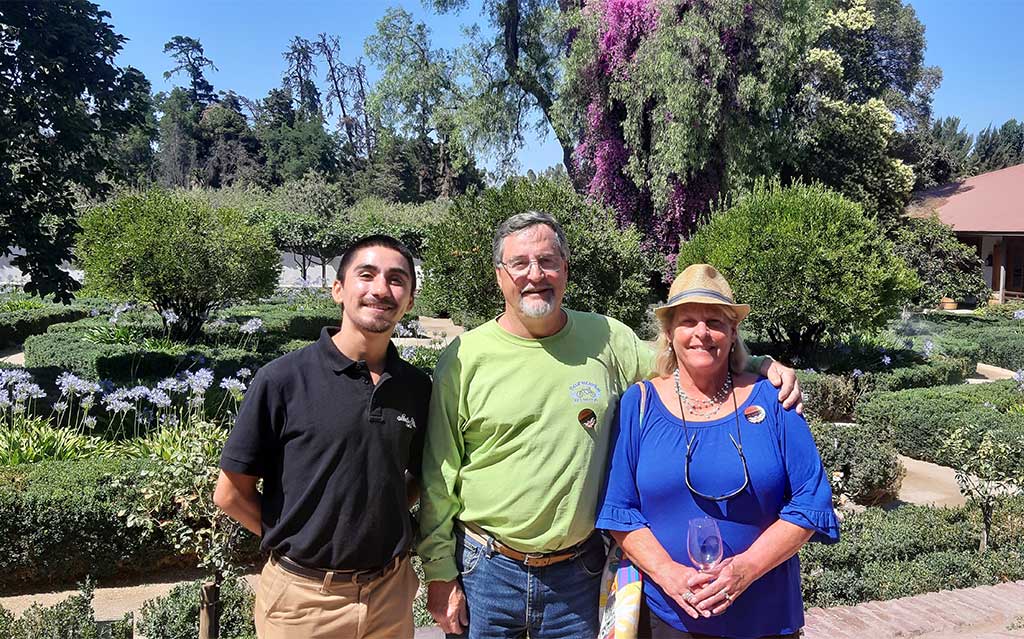 Guests with guide at Santa Rita Vineyard