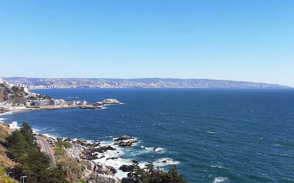 View of Valparaiso Harbor from Reñaca