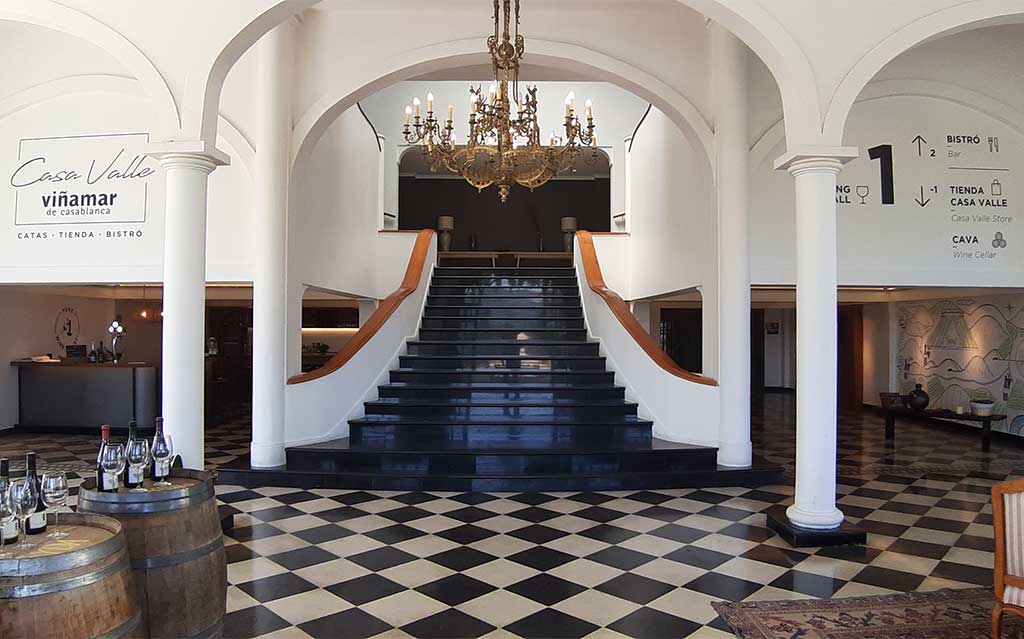 Staircase at main entrance of Viñamar Vineyard