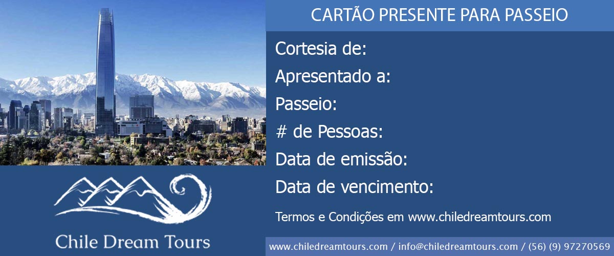 Cartão Presente para Passeio