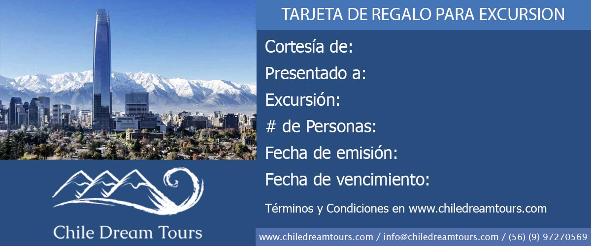 Tarjeta de Regalo para Excursión